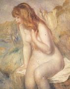 Pierre Renoir Bather on A Rock oil painting reproduction